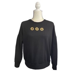 Hot Topic Sunflower Crew Sweatshirt Size Small